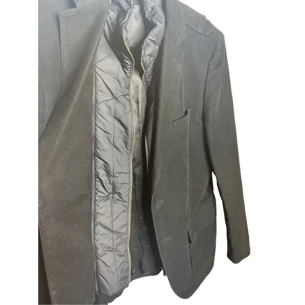 Massimo Dutti Cotton Blend Two Button Blazer Jacket Removable Lining Sz 38 Men's